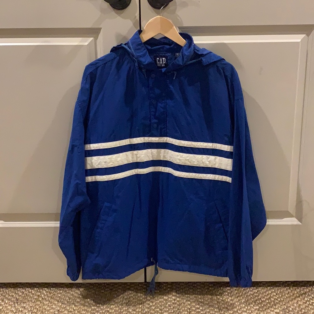 Old school vintage gap windbreaker hoodie